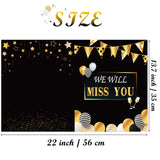 Fiupan Going Away Party Decorations Farewell Jumbo Card We Will Miss You Good Luck Goodbye Message Board Large Black Gold Guest Book Signature Retirement Party Supplies Present for Coworker Friend