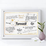 Fiupan Going Away Party Decorations Farewell Jumbo Card We Will Miss You Good Luck Goodbye Message Board Large Black Gold Guest Book Signature Retirement Party Supplies Present for Coworker Friend