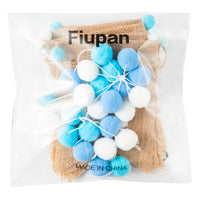 Fiupan 2Pcs God Bless Banner Baptism Decorations First Communion Bunting with Blue White Felt Balls Garland Baby Boy Shower Wedding Christening Birthday Party Supplies Photo Props for Home Fireplace